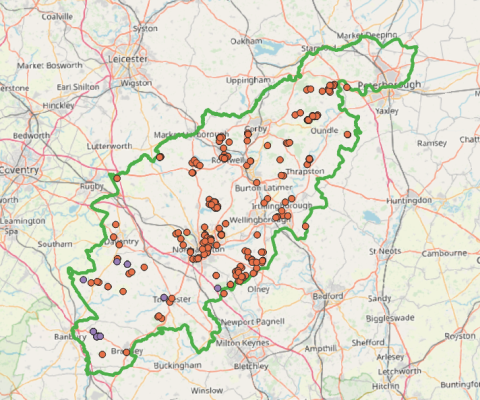 Beefly distribution map 2021